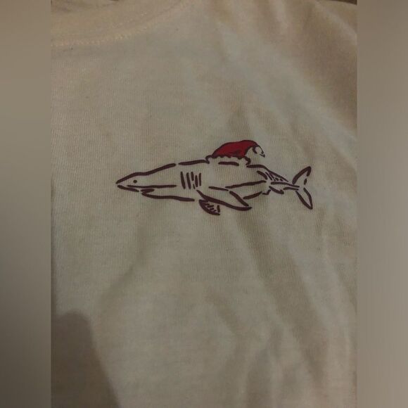 📳 Cat & Jack | Shark w Santa Hat Long Sleeve - Picture 2 of 4